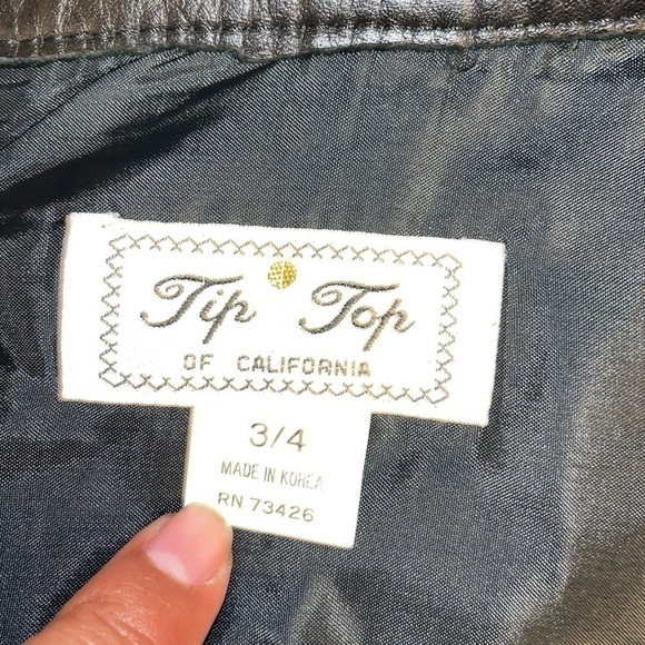Tip Top of California Butter Soft Fully Lined Leather Skirt size 3/4. - Picture 5 of 6